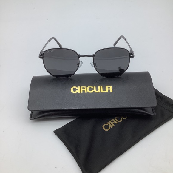 CIRCULR Other - CIRCULR Hexagonal Matte Black Metal Sunglasses Cat 3 Lenses New